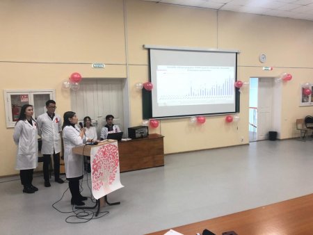 Акция среди студентов ЗКГМУ им.М. Оспанова «Профилактика ВИЧ среди молодежи» г.Актобе